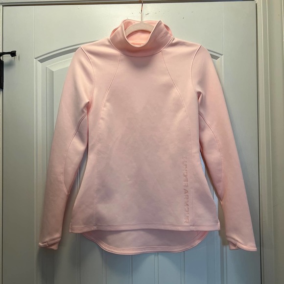 Under Armour Fitted Coldgear Women's Long Sleeve Pullover Top Size XS Pink - Picture 1 of 7